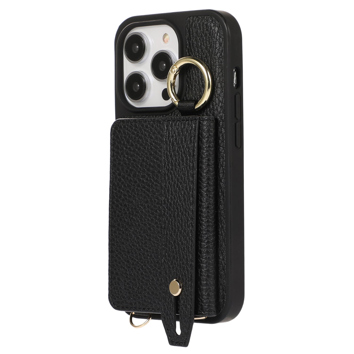 For iPhone 14 Pro Max Hand Strap Kickstand Phone Case Card Holder Leather TPU Cover with Shoulder Strap For iPhone 14 Pro Max Hand Strap Kickstand Phone Case Card Holder Leather TPU Cover with Shoulder Strap
